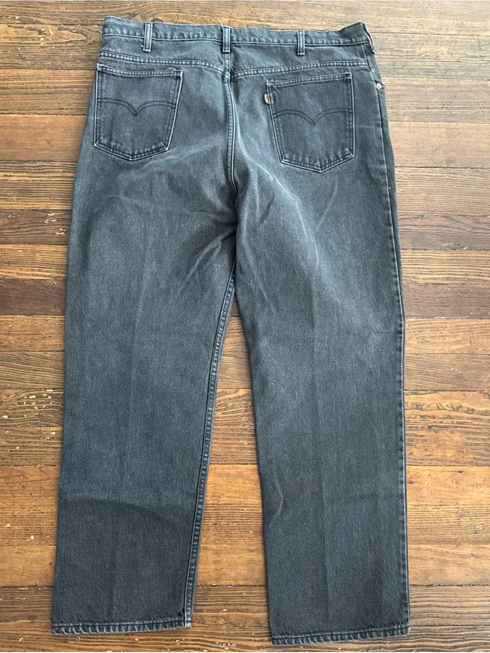 Vintage Levi's 540 Brown Tab Flex Light Wash Denim Jeans Leather Tag Men's 40x30